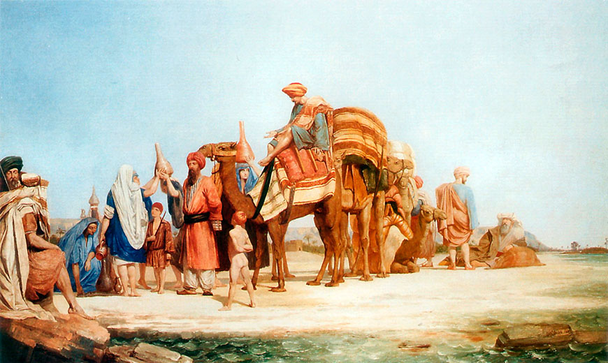 Caravan halted by the sea shore (Караван, останавливающийся на берегу моря), 1843