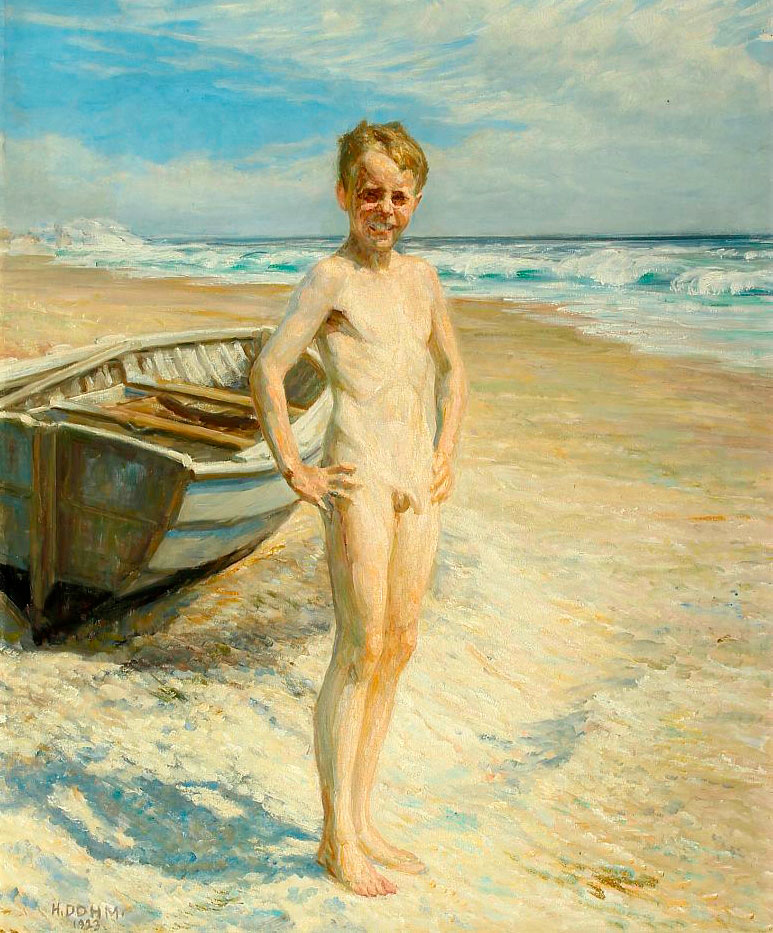 Nøgen dreng på Skagen strand (Голый мальчик на пляже Скагена), 1923