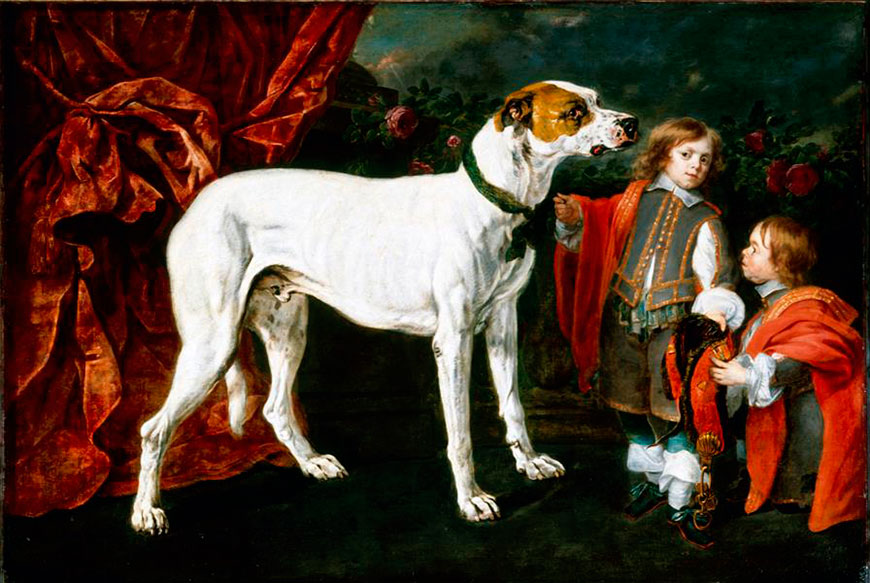 Hund, Zwerg und Knabe (Пёс, карлик и мальчик), 1652