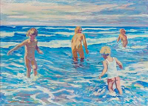 Children bathing (Купающиеся дети), 1947