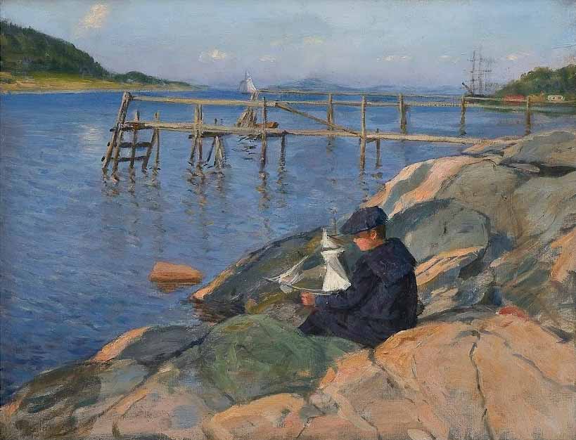 Boy with sailboat (Мальчик с парусником)