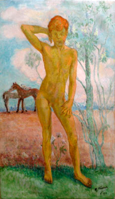 Standing nude boy (Стоящий нагой мальчик), 1944