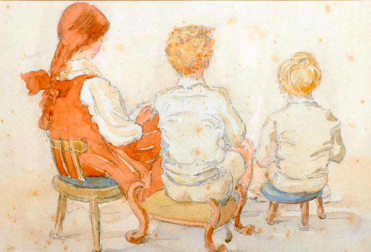 Seated Children in an Interior (Сидящие дети в интерьере)