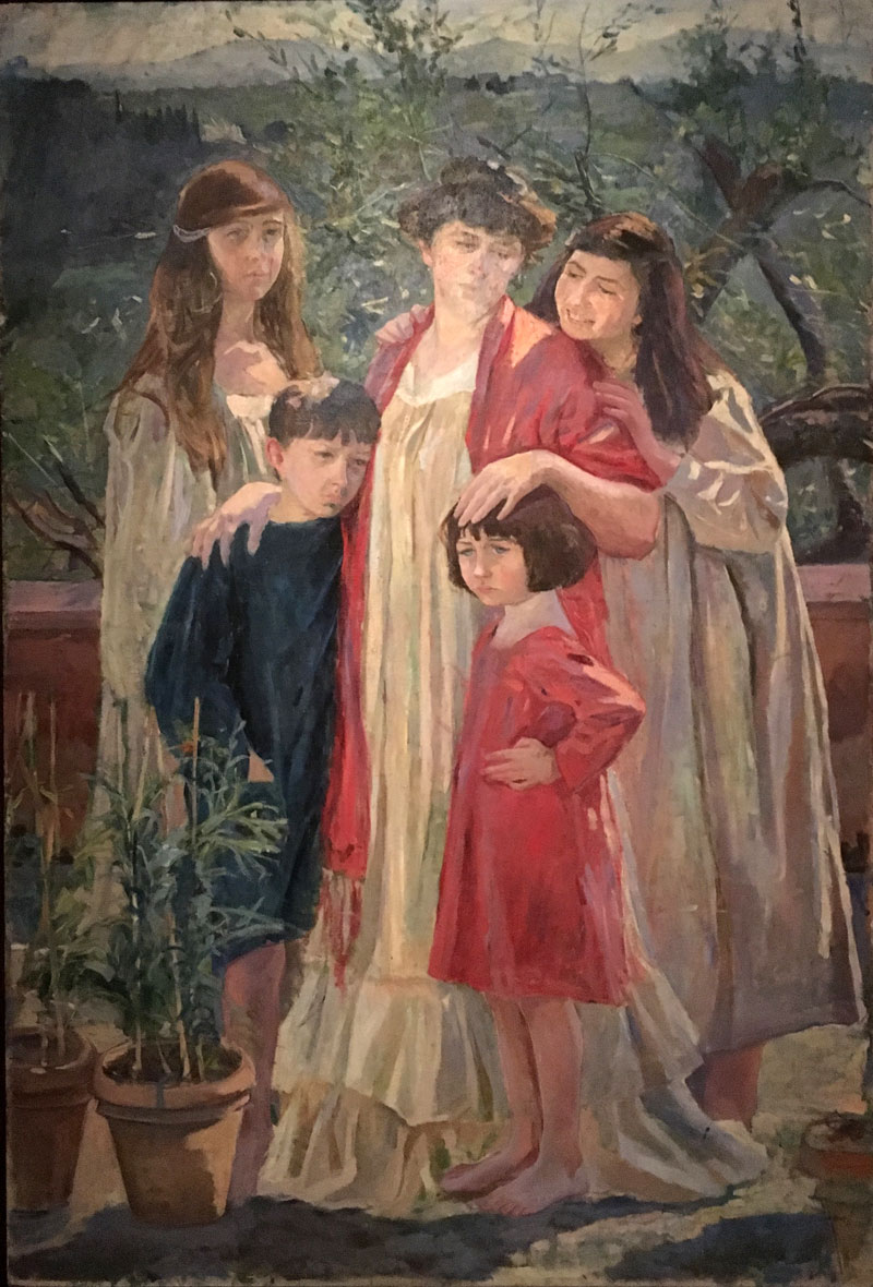 Family portrait in garden (Семейный портрет в саду), 1906