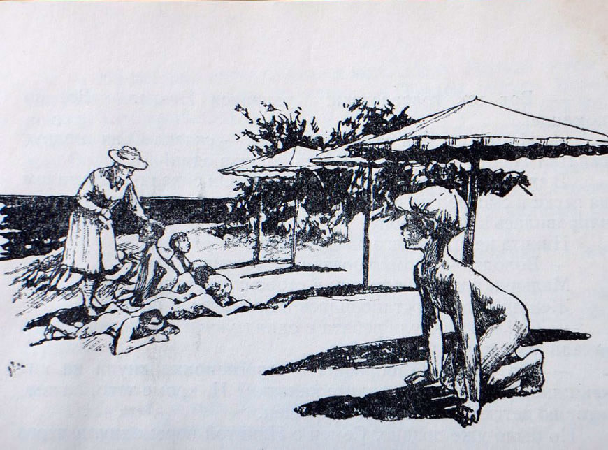 иллюстрации к рассказу 'НА ПЛЯЖЕ' Екатерины Рязановой * illustration for story ON THE BEACH by E.Ryazanova