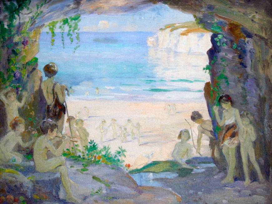 A seaside idyll or Figures in a cove and on a beach (Приморская идиллия или Фигуры в бухте и на пляже) 