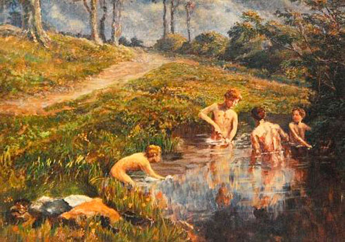 Boys Bathing In A Pond (Мальчики, купающиеся в пруду)