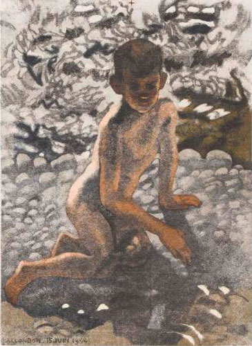 Pierre à l'Allondon (Пьер в реке Алондон), 1944