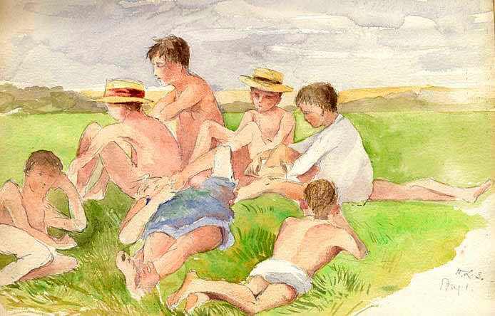 Sunbathing in Kent (Солнечные ванны в графстве Кенте), c.1889