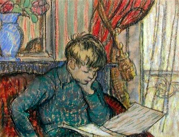 The Artist's Son reading (Сын художника за чтением)