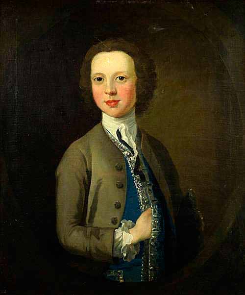 Portrait of Robert Wynne as a boy, half-length, in a grey coat (Портрет Роберта Уайна мальчиком. в половину роста, в сером френче), 1741