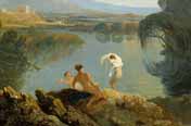 Classical landscape with boys bathing (Классический ландшафт с купающимися мальчиками) detail/фрагмент