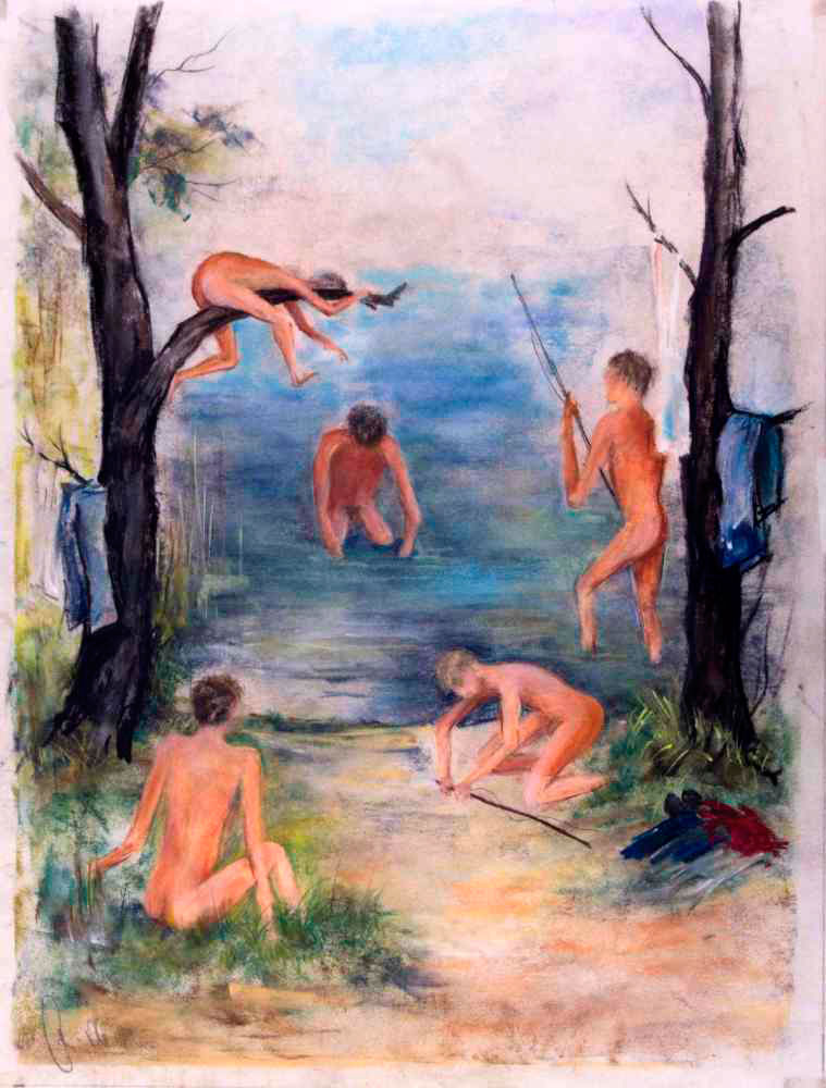 Angelnde Jungen am See (Мальчики, рыбачущие на озере), 2006