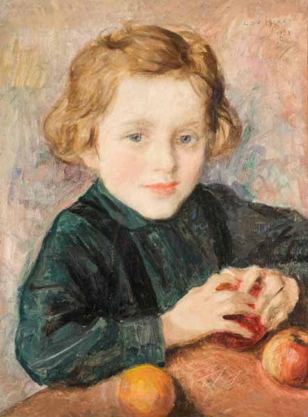 Portret van André met de appel (Портрет Андрэ с яблоком), 1922