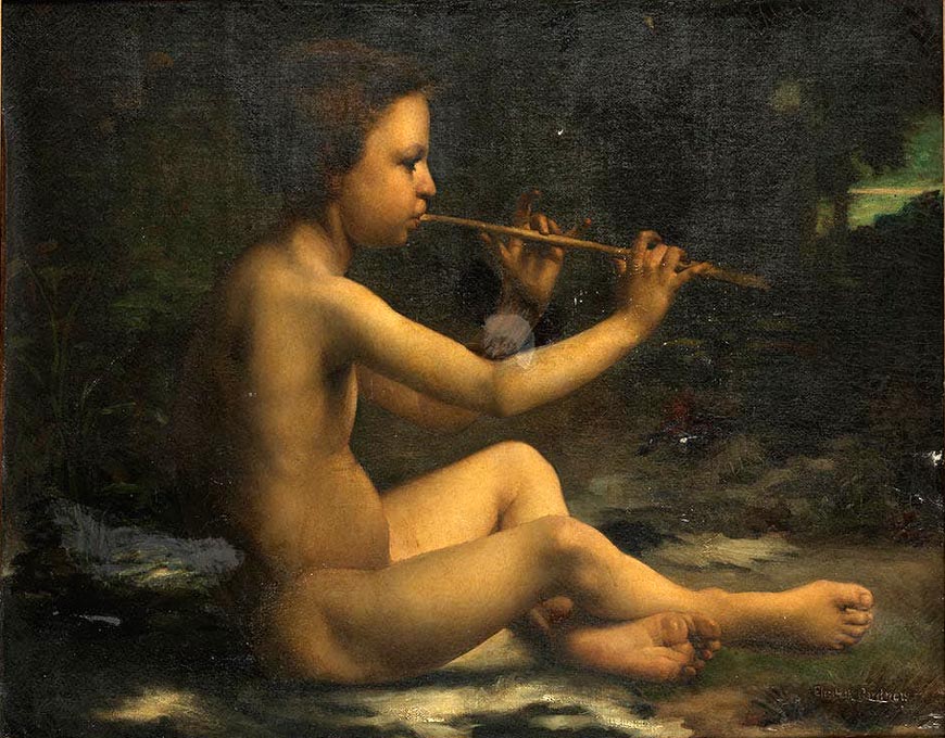 Boy playing the flute (Мальчик, играющий на флейте)