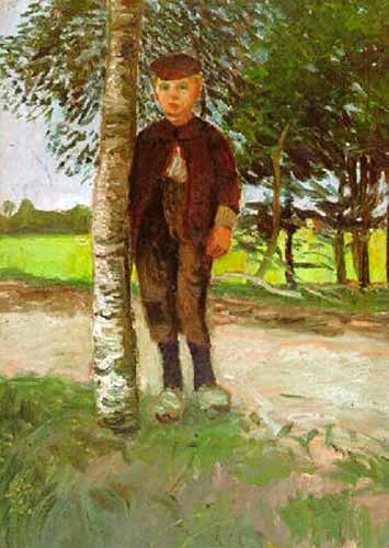 Junge am Birkenstamm (Мальчик у берёзы), 1902