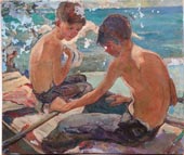 Без названия / Два мальчика в лодке