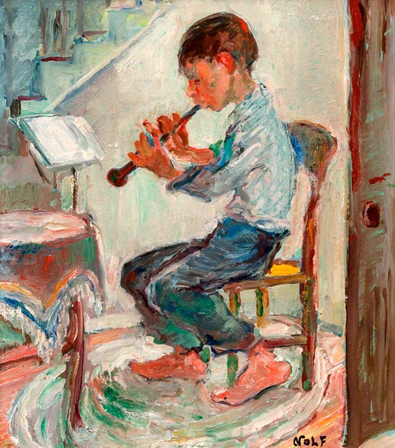 Untitled / Boy Practicing Clarinet (Без названия / Мальчик, практикующийся на кларнете), c.1925