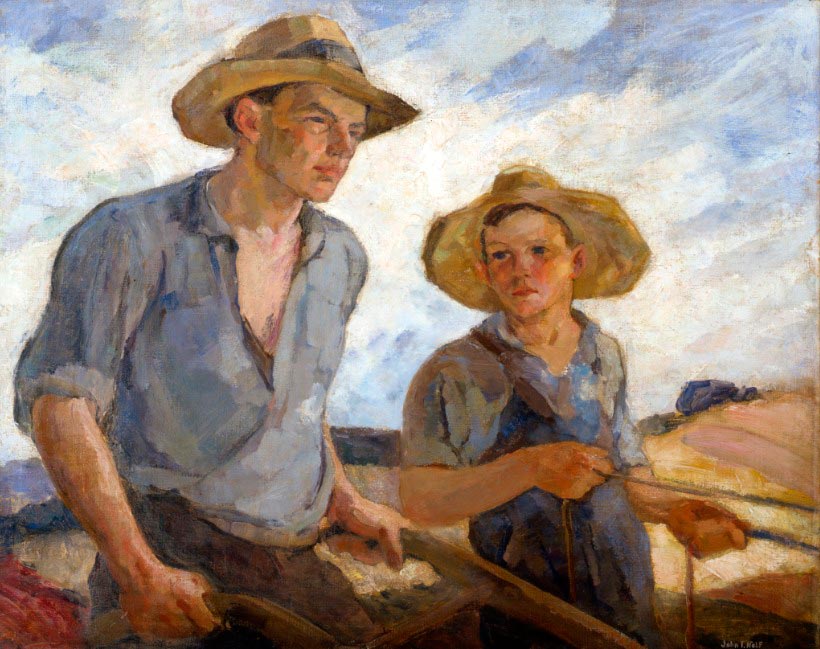 Plowboys or Boys Plowing (Мальчики на пахоте), c.1928