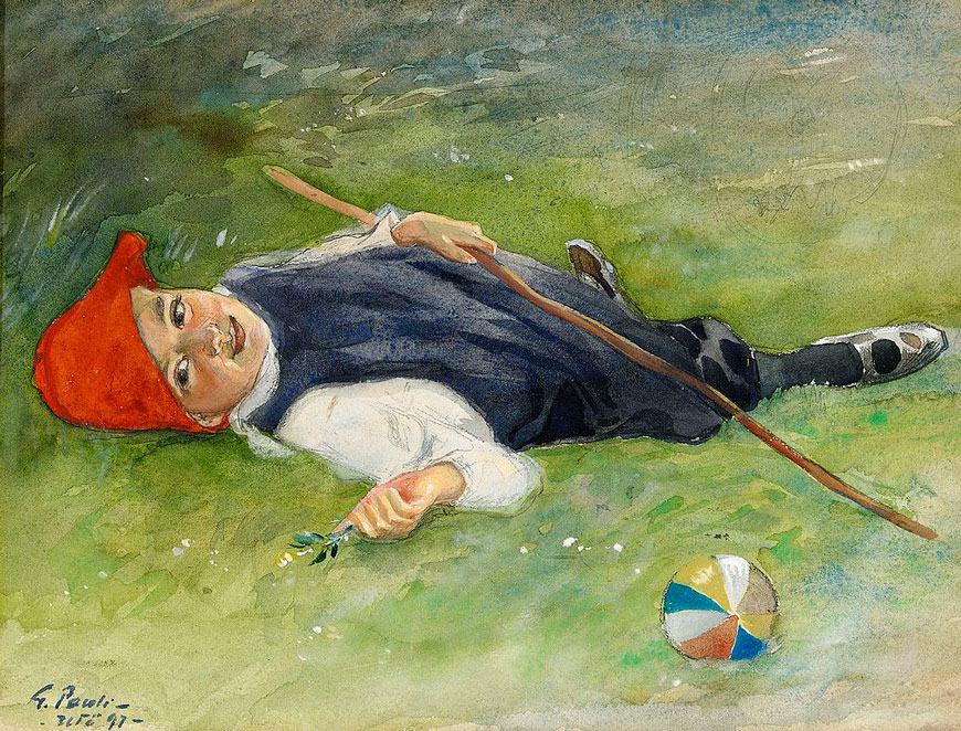 Göran in the green grass (Йоран на зелёной траве), 1897