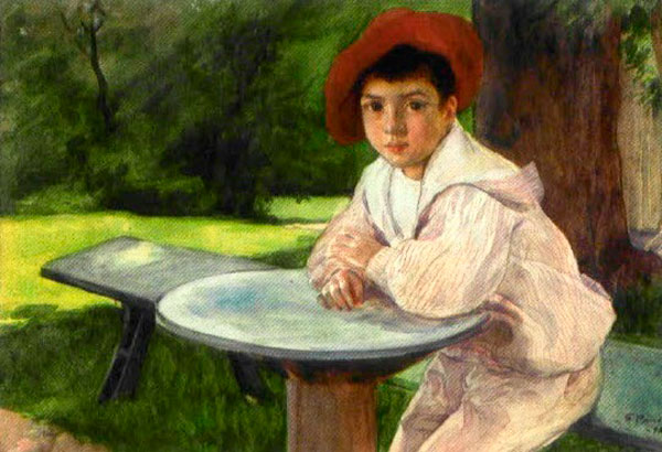 Gosse vid bord (Мальчик за столом), 1898