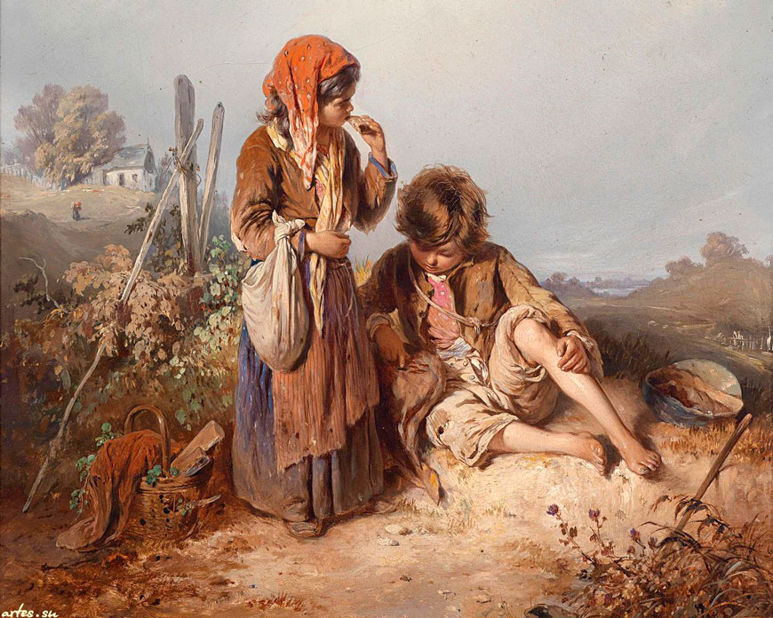 Das Geschwisterpaar (Брат с сестрой), 1851