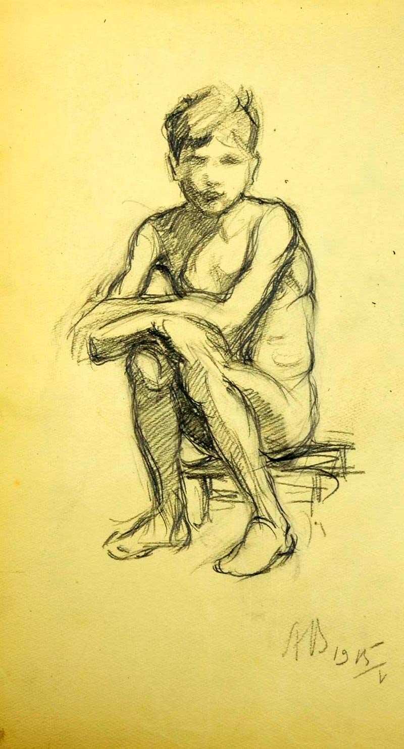 Обнаженный мальчик (Naked boy), 1915