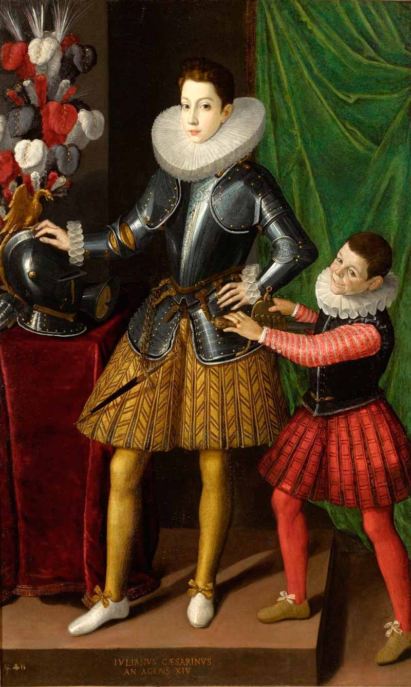 Portrait of Giuliano Ii Cesarini, Age 14, with his Page (Портрет Джулиано Ли Цесарини в 14 лет, с его пажом), c.1586