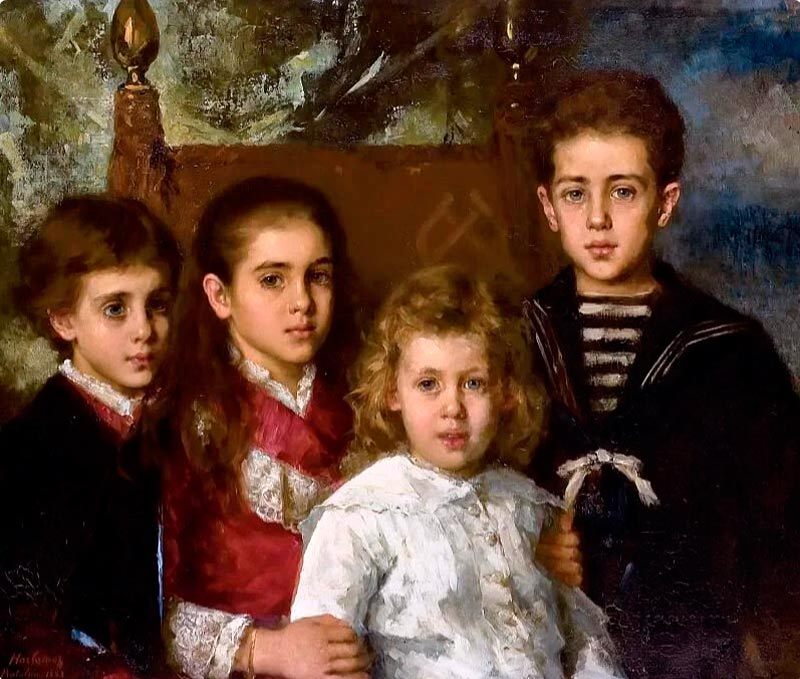 Портрет детей Павла Павловича Демидова, князя Сан-Донато (Portrait of the children of Paul Pavlovich Demidoff, 2nd Prince of San Donato), 1883