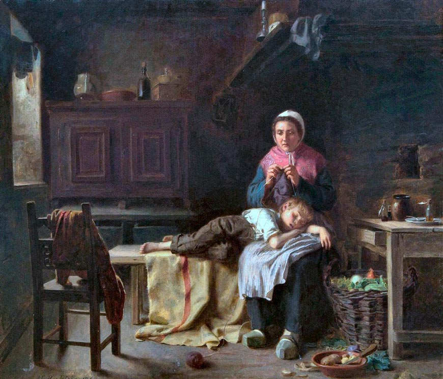 Mor med sovande barn (Мать со спящим ребёнком), 1868