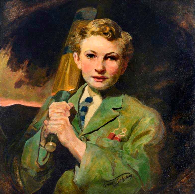 Portrait of a young boy in school uniform holding a cricket bat (Портрет мальчика в школьной униформе и с крикетной битой)