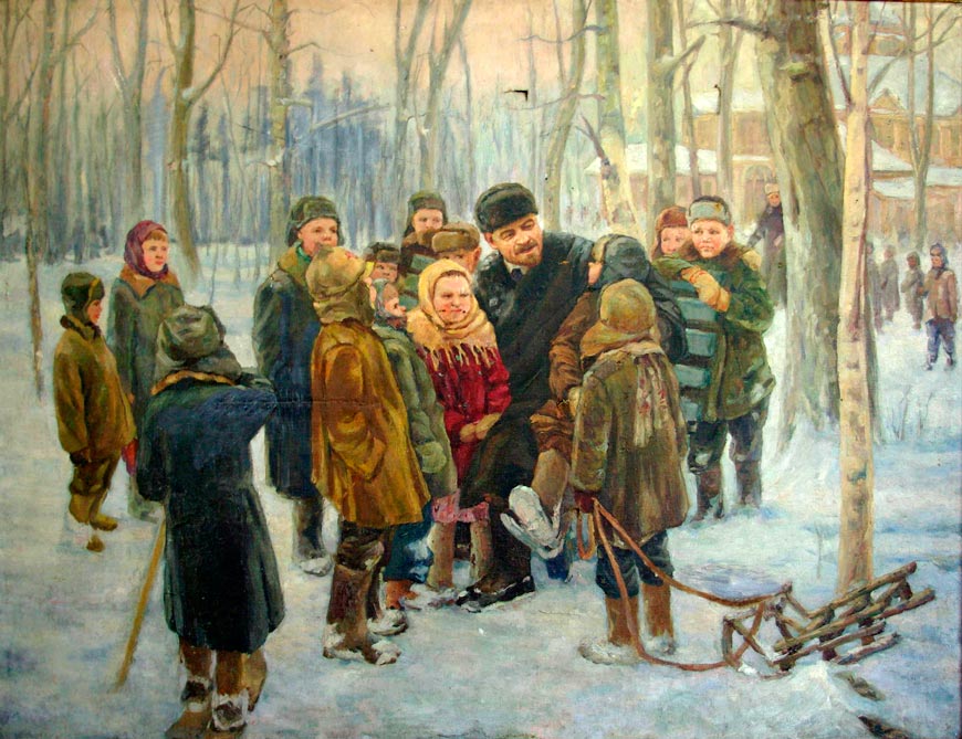 Ленин с детворой (Lenin with kids), 1950