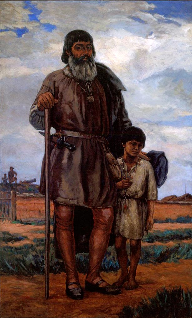 João Ramalho e Filho (Жуан Ромальо с сыном), 1934