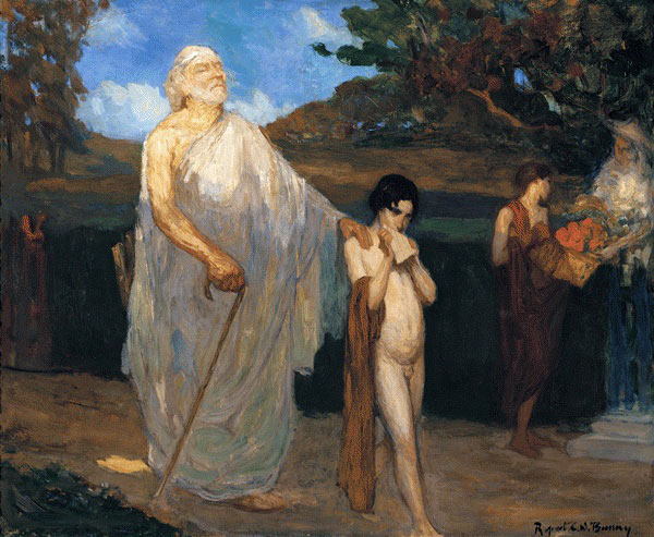 Tiresius Being Led by a Boy Playing Pan Flute (Терезия ведёт мальчик, играющий на флейте Пэна), c.1904