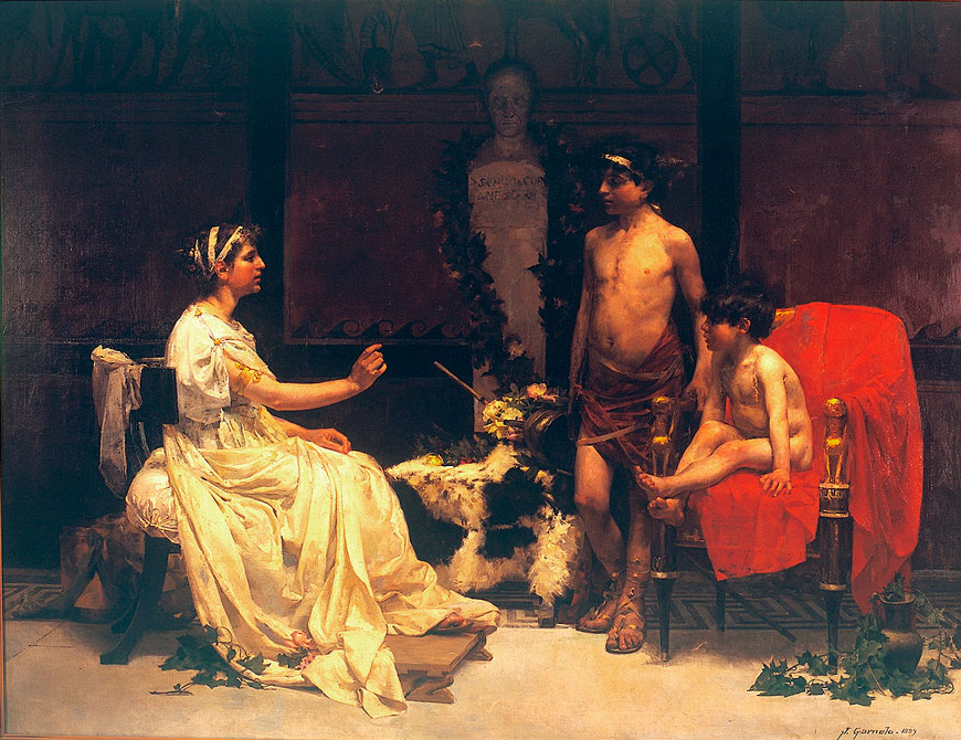 Cornelia With Her Sons, Tiberius And Gaius Gracchus (Корнелия со своими сыновьями, Тиберием и Гаем Гракхом), 1889