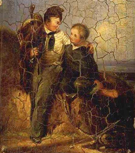 Young man and Boy by the Sea (Юноша и мальчик у моря), c.1850