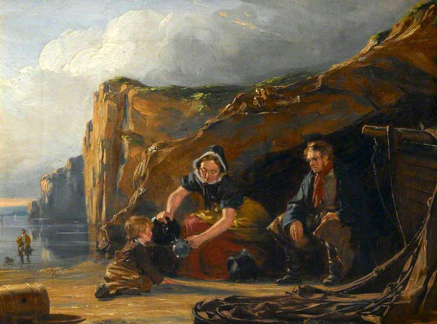 Shore Scene with Figures (Сцена на побережье моря с фигурами)