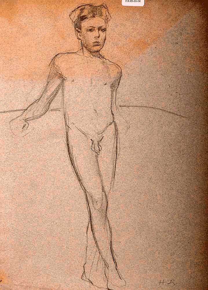 A study of a standing naked boy (Эскиз стоящего голого мальчика)