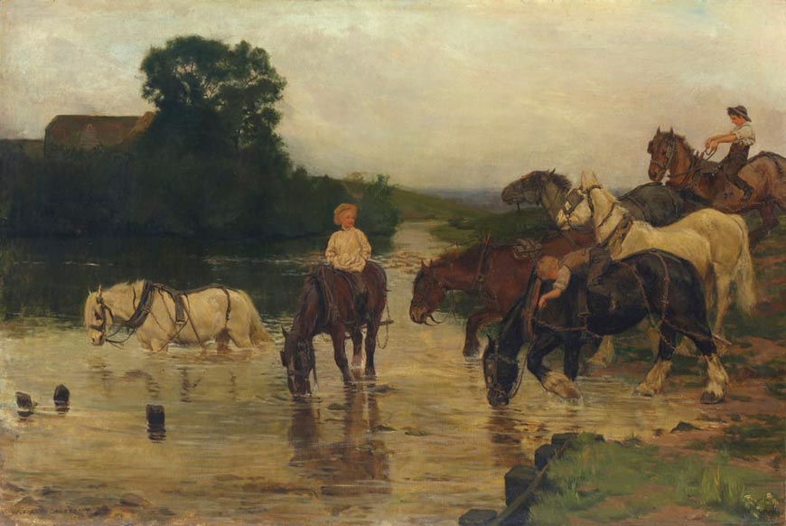 Bathing Horses after Work (Купание коней после работы), 1884