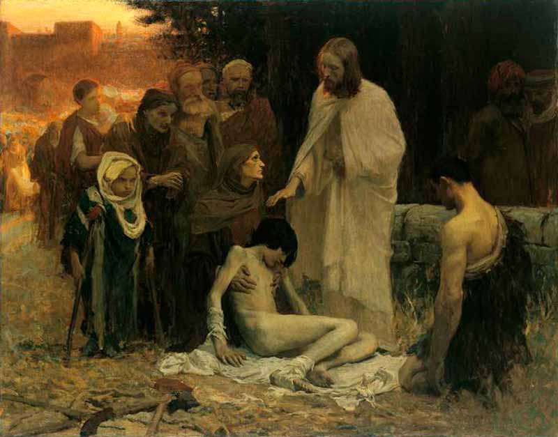 Jésus guérissant les infirmes (Иисус исцеляет немощных)