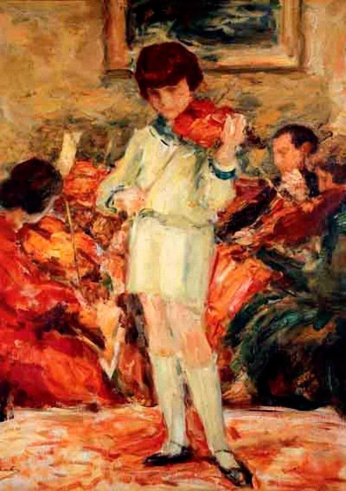 Мальчик, играющий на скрипке. Берлин (Boy playing the violin. Berlin), 1920-е