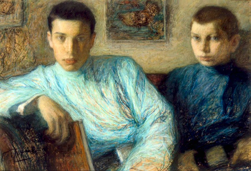 Борис Пастернак (слева) с братом Александром (Boris Pasternak (left) with his brother Alexander)
