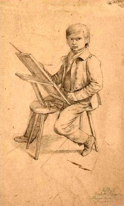 Portrait of a boy drawing (Портрет рисующего мальчика), 1824