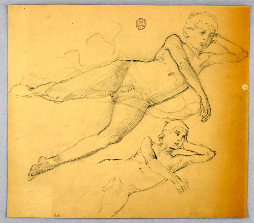 Studies of Nude figure / Boy (Эскизы голой фигуры / Мальчик), 1893-1894