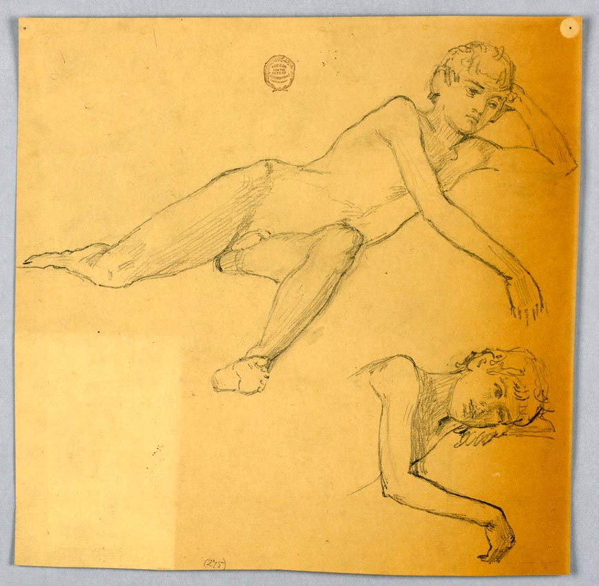 Studies of Nude figure / Boy (Эскизы голой фигуры / Мальчик), 1893-1894