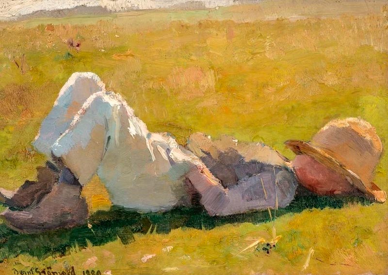 A rest on the grass (Отдых на траве), 1889