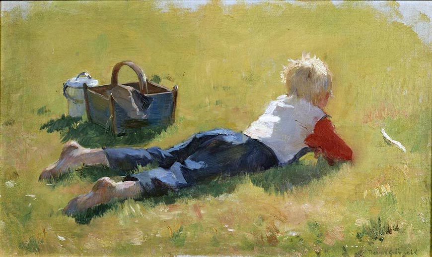 Little child in the grass (Ребенок в траве), 1892