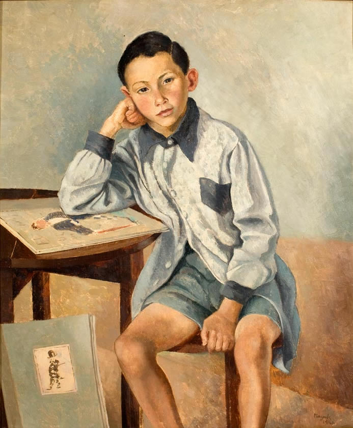 Boy in blue smock (Мальчик в голубом халате), 1940