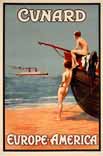 Cunard Line : Europe-America advertising poster/рекламный плакат