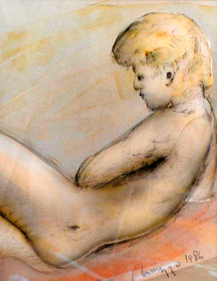 Reclining nude (Отдыхающий обнажённый), 1986